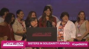 chandra sisters in solidarity award 2016 CUPEO